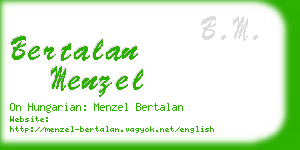 bertalan menzel business card